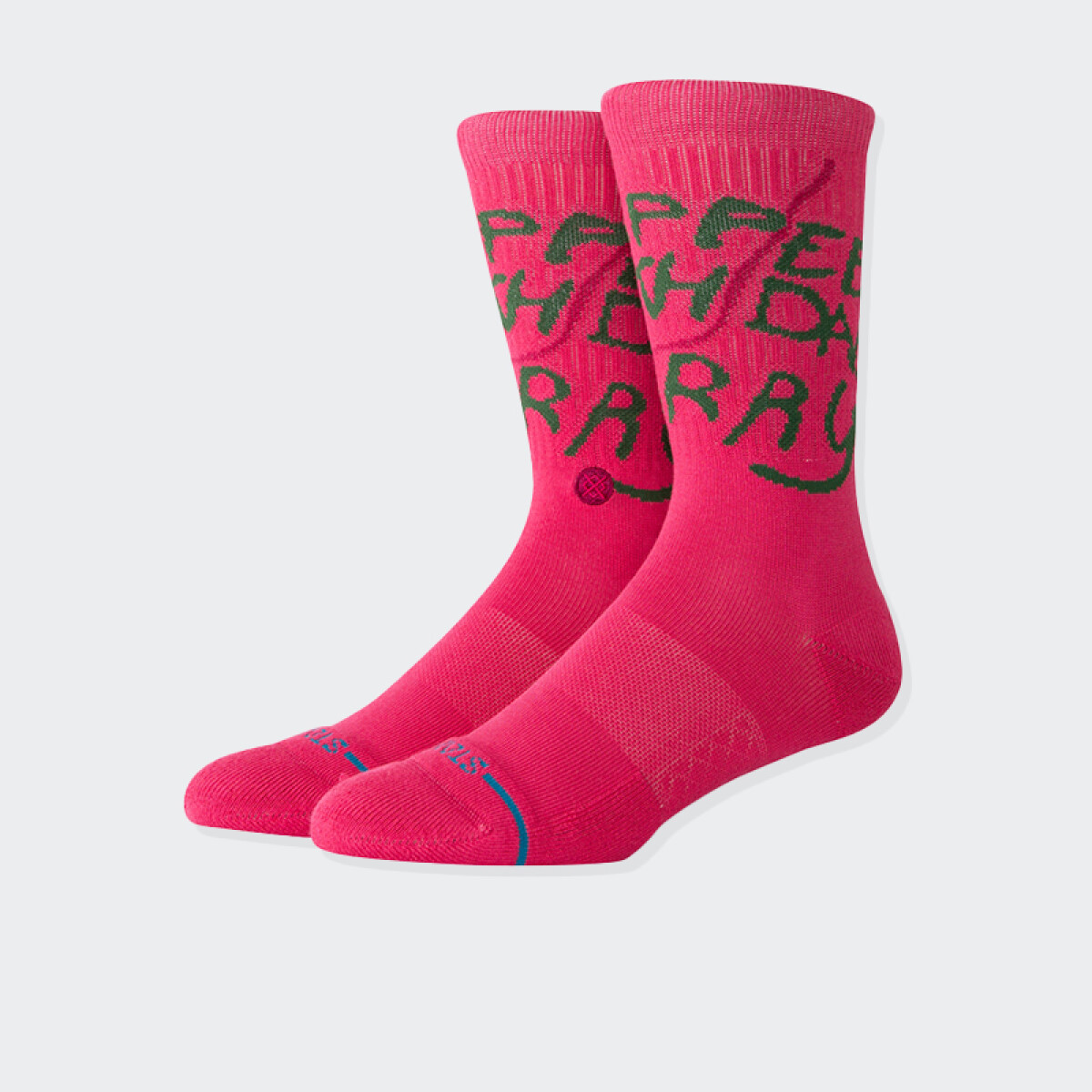 Medias Stance Happee Crew - Rosa 