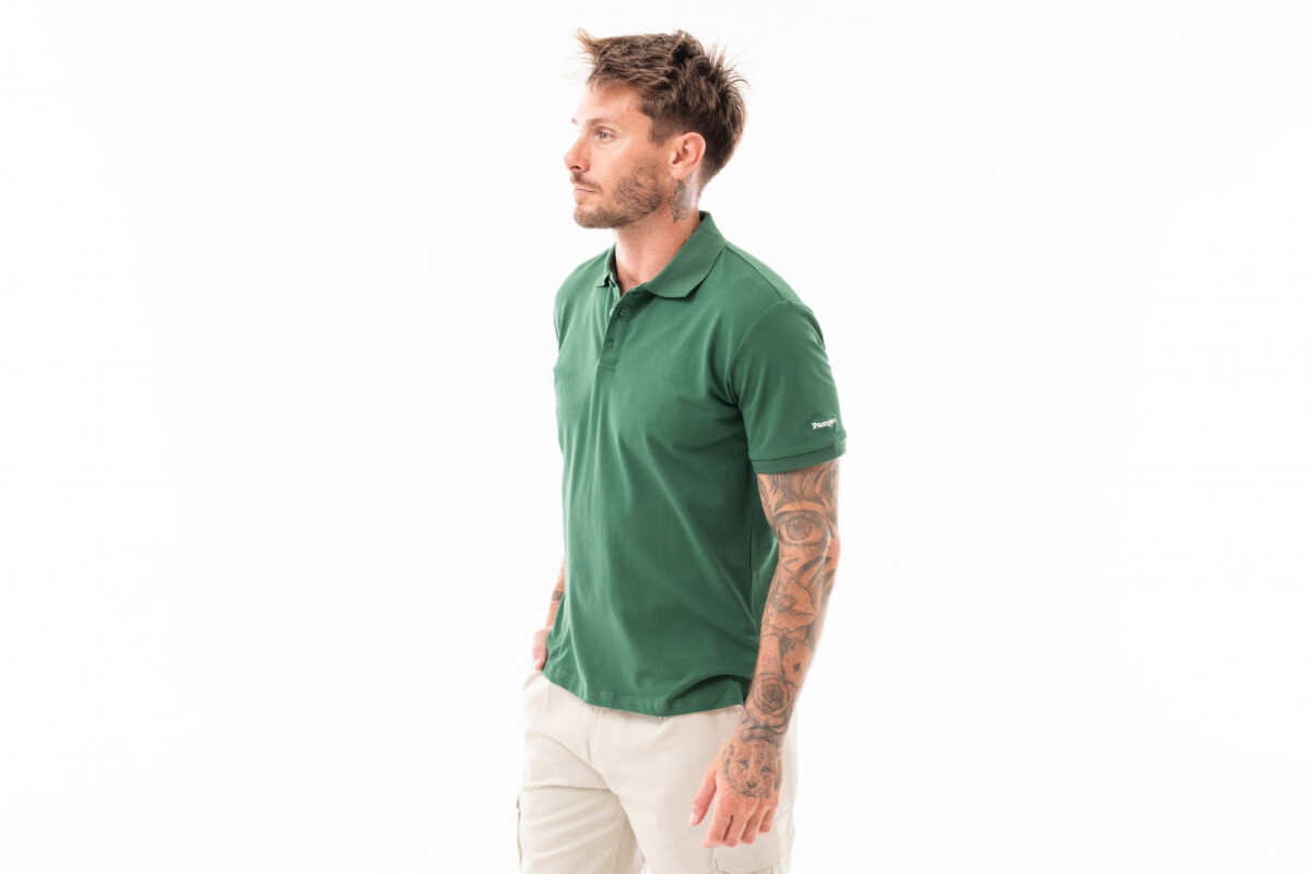 REMERA PIQUE CUELLO POLO 1801 Verde Ingles Vr