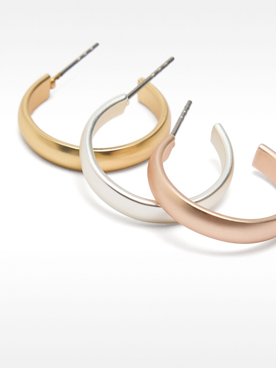Set De Aros Pequeñas Básicas bicolor