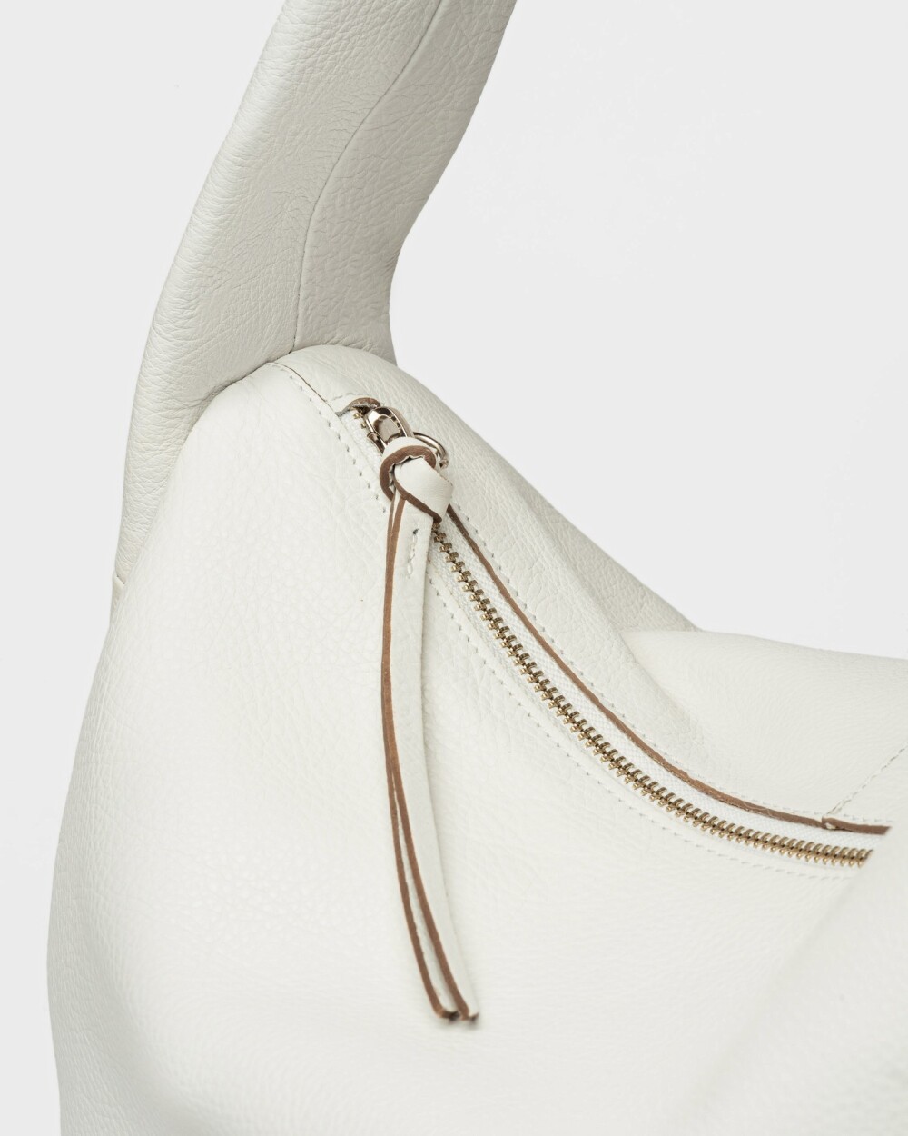 Bolso Nicky en cuero graneado Blanco