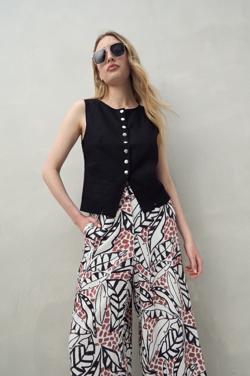 PANTALON ALESSIO PRINT Crudo