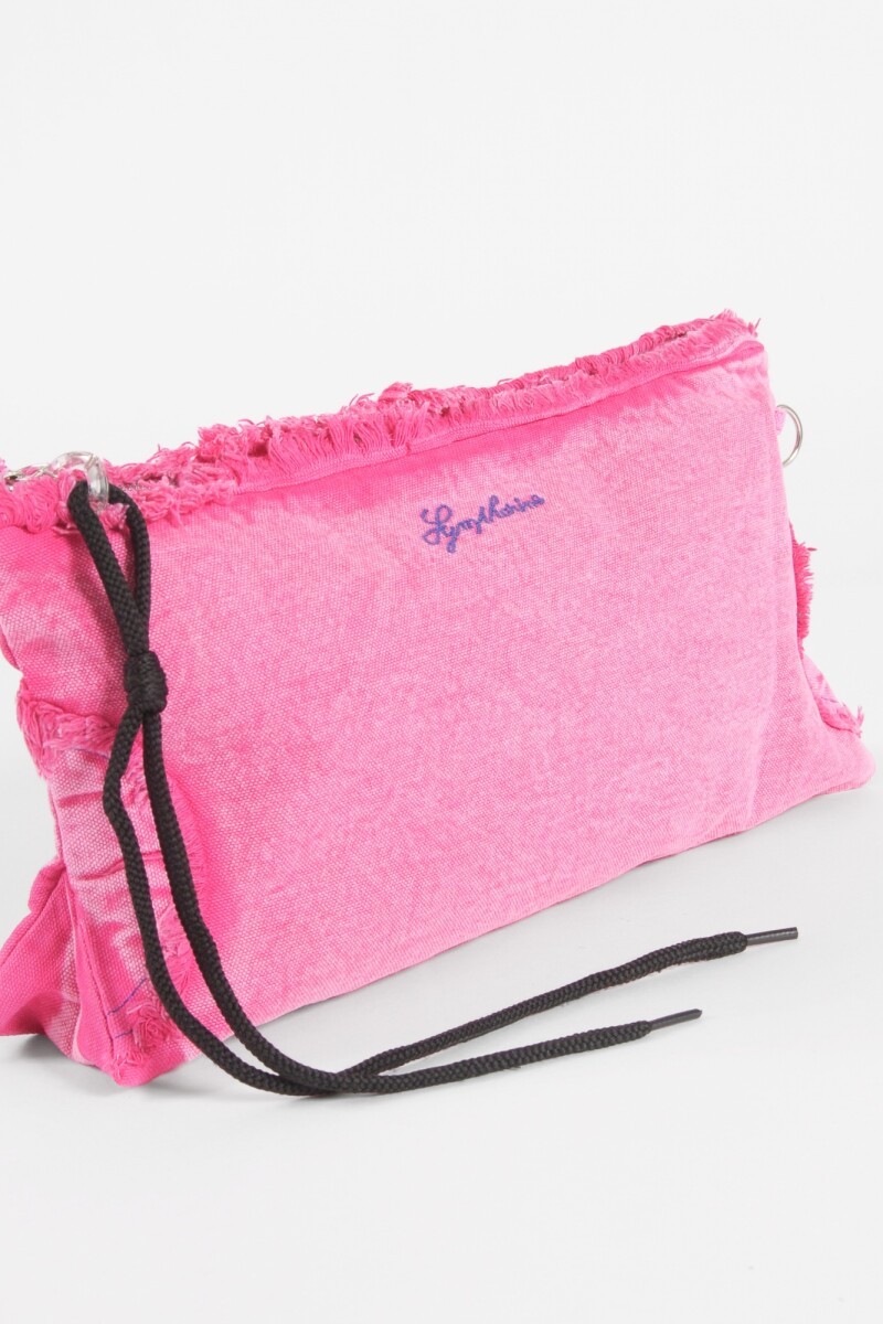 Estuche bordado rosa