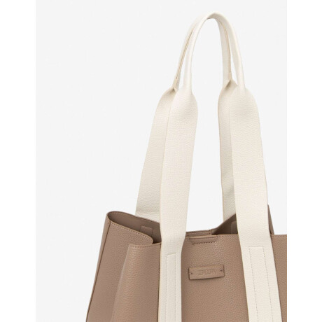 Shopper Con Doble Asa Combinacion Bicolor