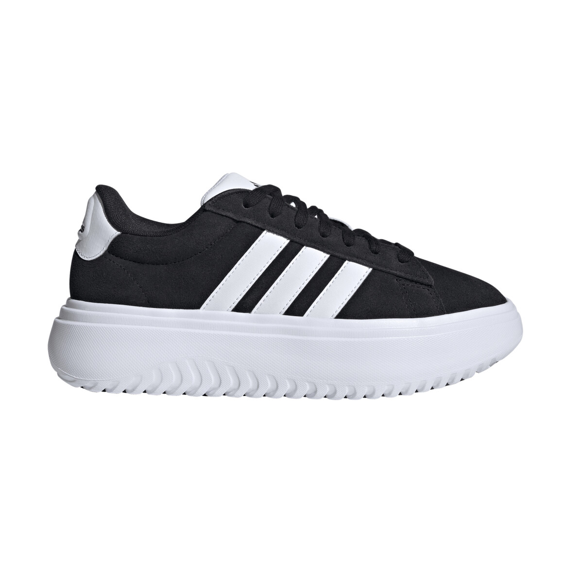 adidas GRAND COURT PLATFORM - Black & White 