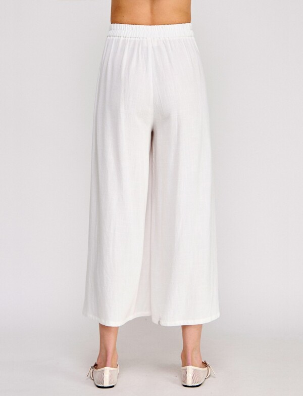 Pantalon Crop Lino CRUDO