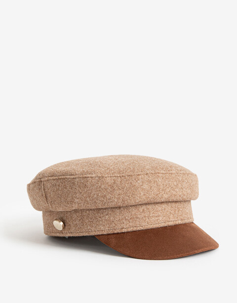 Boinas Gorra Baker Gamuza - Combinacion Bicolor