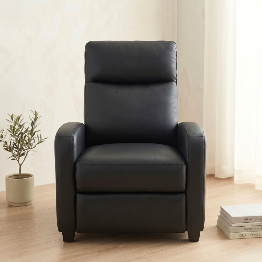 Butaca 1 Cuerpo Tela Repelente al Agua Living - Barrel Negro Cuerina