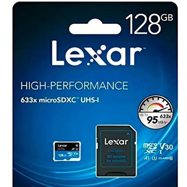 Tarjeta Microsdxc 128 Gb Uhs-i 100 Mb/s Con Adaptador Sd TARJETA MICRO SD LEXAR 128GB 633X
