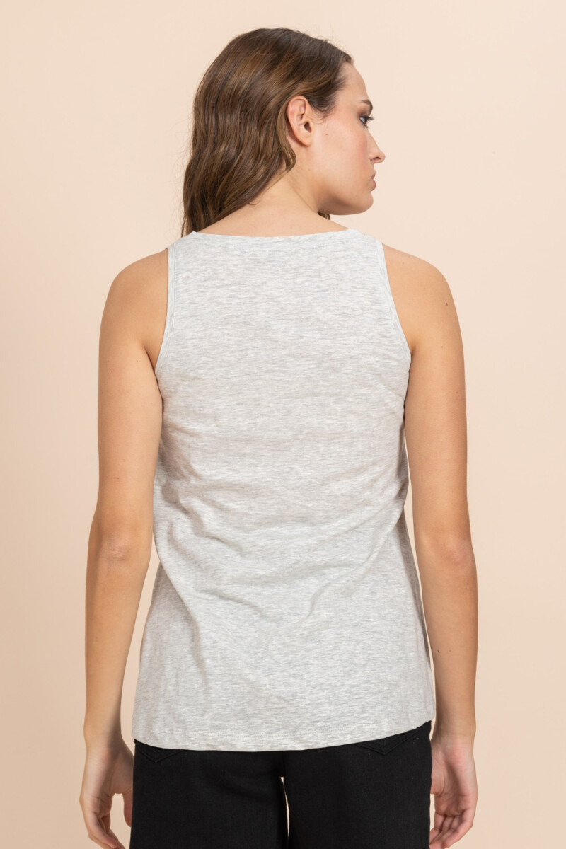 Musculosa básica slub Crudo