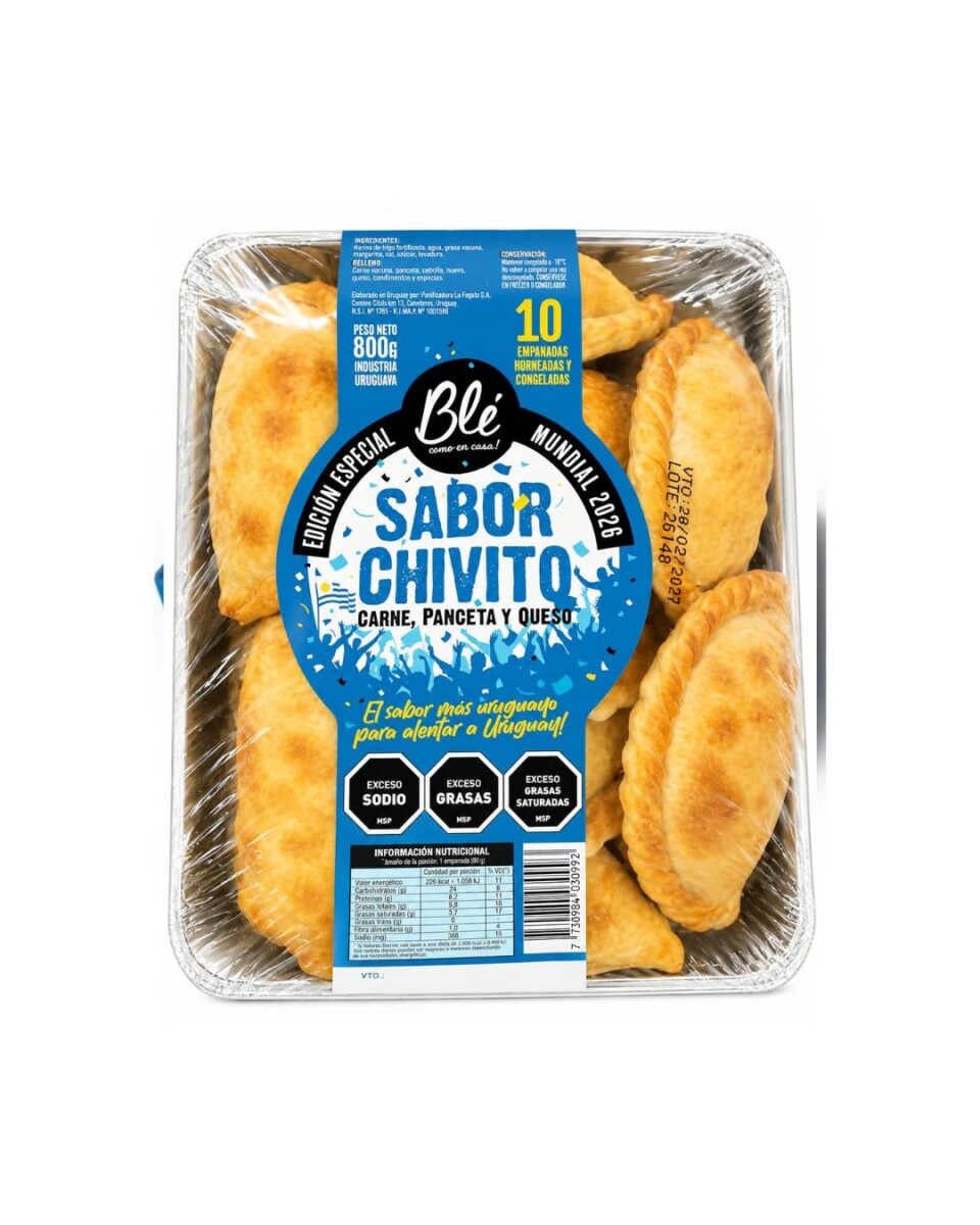 EMPANADAS BLE X 10 SABOR CHIVITO 