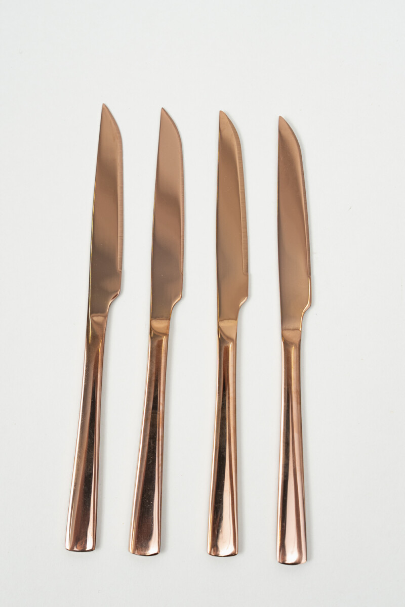 Cuchillo De Postre Asher Set 4 Un. Rose Gold - Color Unico 