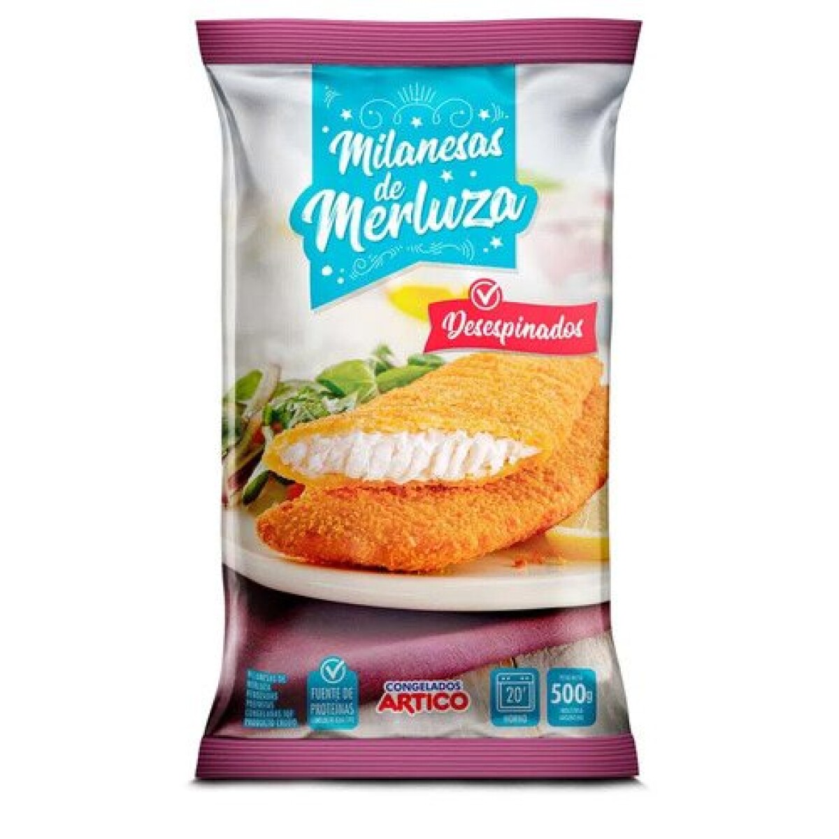 Milanesas de Merluza Artico 500 Gramos 