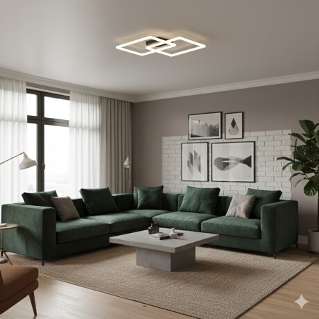 Plafon Spot Led doble marco dimerizable 30W Blanco