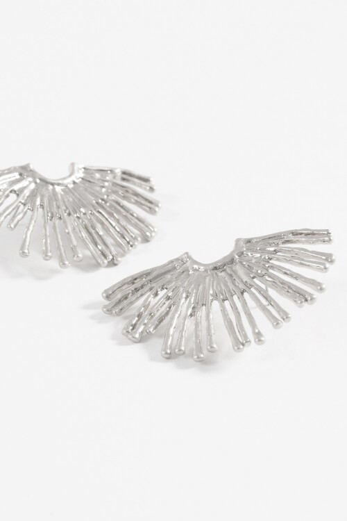 Caravanas etnic antique plateado