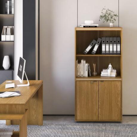 Armario Dover - Alto c/estantes Roble