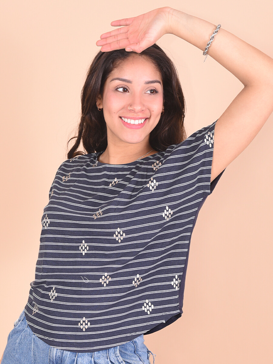 REMERA TINI - AZUL OSCURO 
