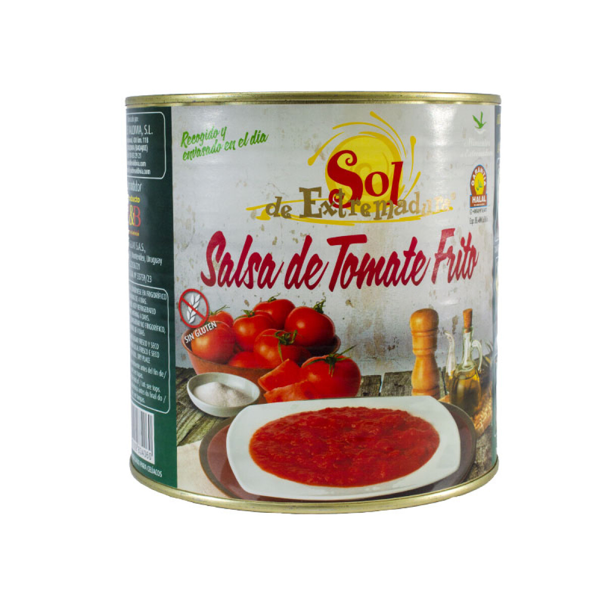 Tomate Frito SALSA SOL DE EXTREMADURA Sin Gluten 800Grs 