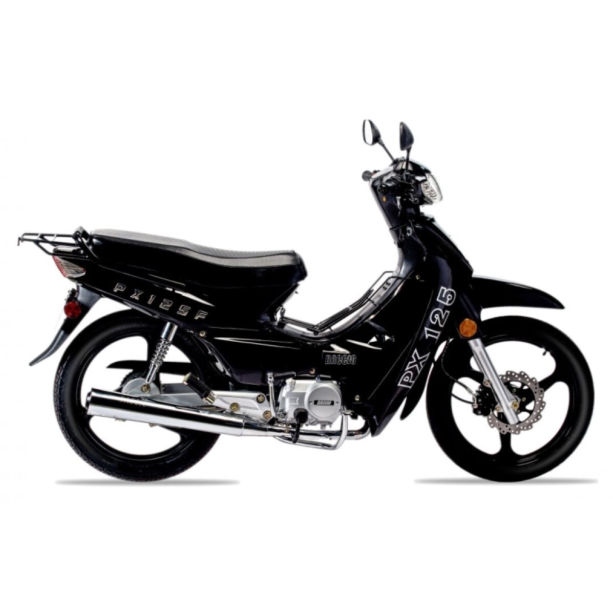 Moto Baccio Cub Px125 F Llanta De Aleacion - Negro 