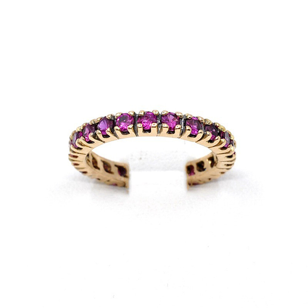 Anillo Sin Fin Con Rubies Sinteticos Anillo Sin Fin Con Rubies Sinteticos