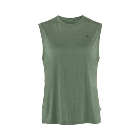 Bividi Fjallraven Abisko Wool Tank Top Mujer Patina Green