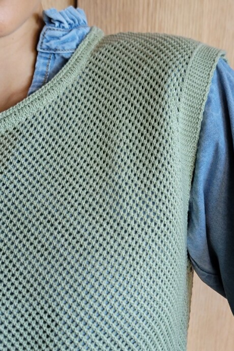 Musculosa Pesca Verde Malva