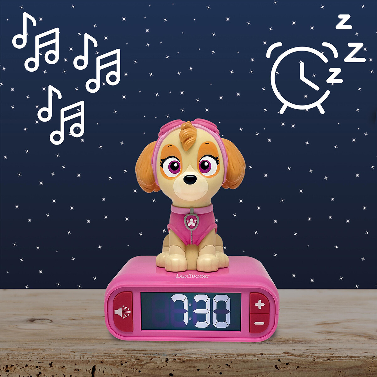 Reloj Despertador Digital 3D Lexibook - Paw Patrol Rosa 
