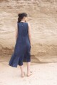 VESTIDO FOLK LONG Azul Marino