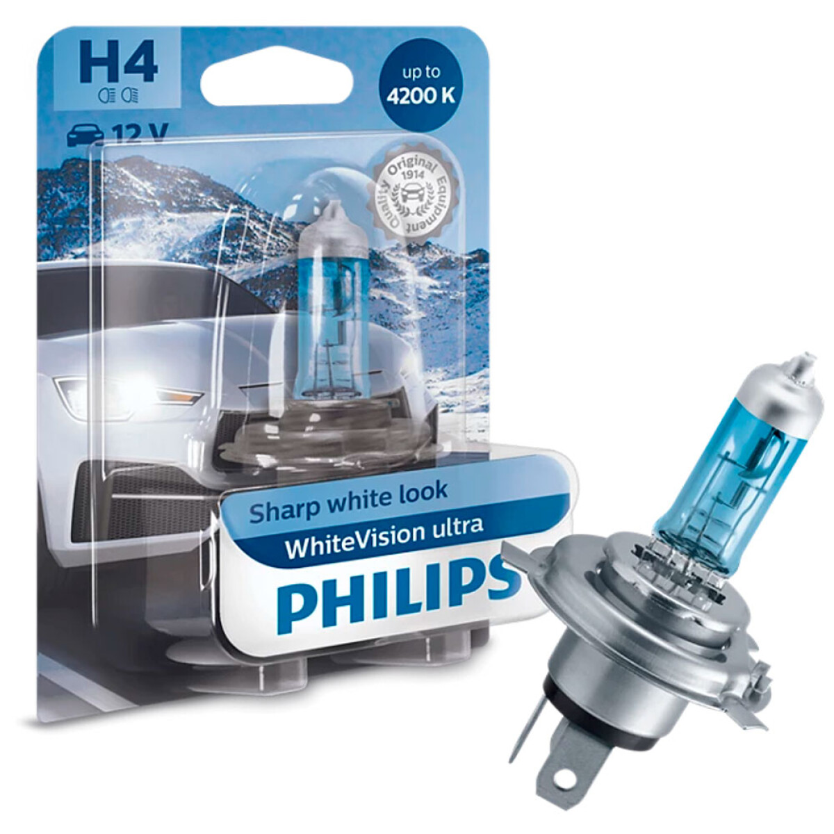 LAMPARA - H4 12V 60/55W BLISTER ULTRA BLANCO PHILIPS 