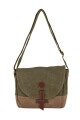 Morral con solapa Verde con Marrón