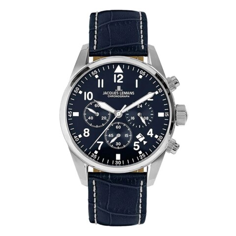 Reloj Jacques Lemans 42-2B para hombre con correa de cuero Reloj Jacques Lemans 42-2b Para Hombre Con Correa De Cuero