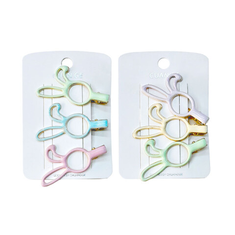 Broche pinzas x3 diseño conejo Broche Pinzas X3 Diseño Conejo