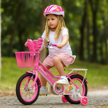 Bicicleta infantil Butterfly con música y luces Rodado 16 Fucsia
