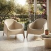 Set de 2 Silla Plastico Skarpo Jardin Liso Taupe