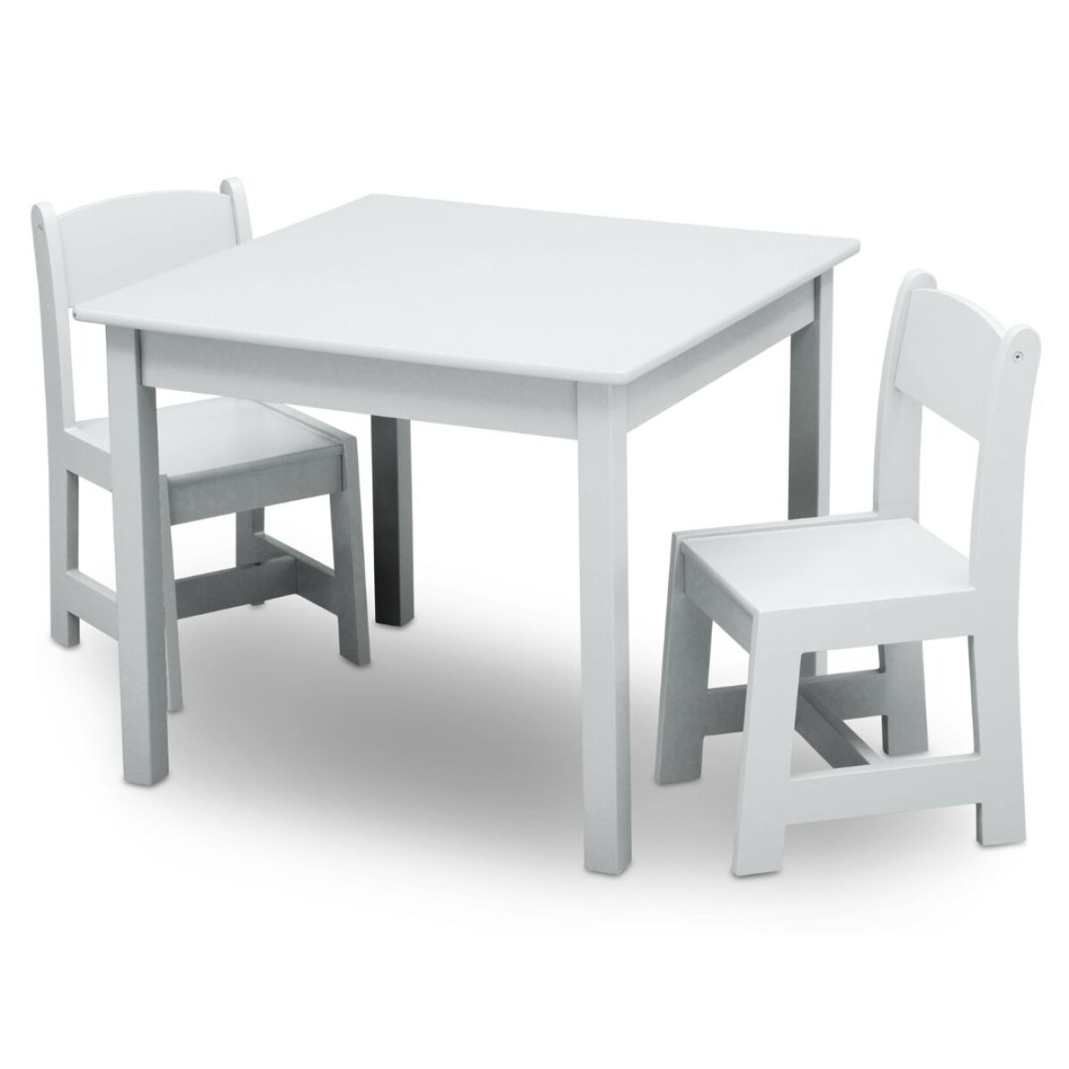 Juego de mesa y 2 sillas blanco - BLANCO 