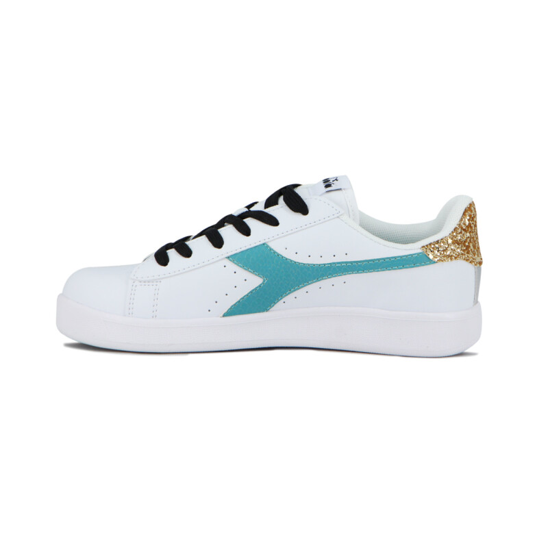 Championes Mujer Diadora Knock On Blanco-Aguamarina