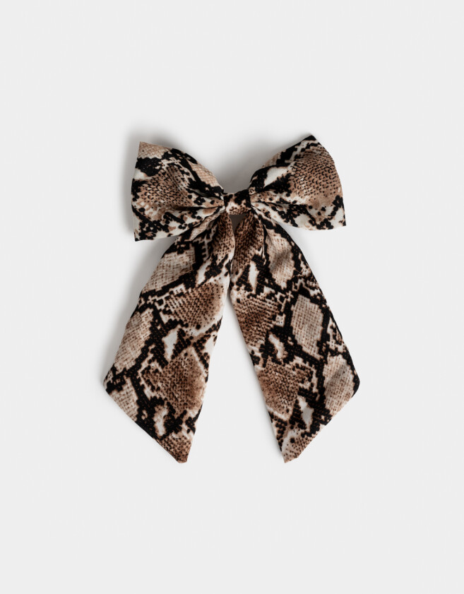 Hebillas Francesas Animal Print Hebilla Francesa Moño Snake - Marron Chocolate
