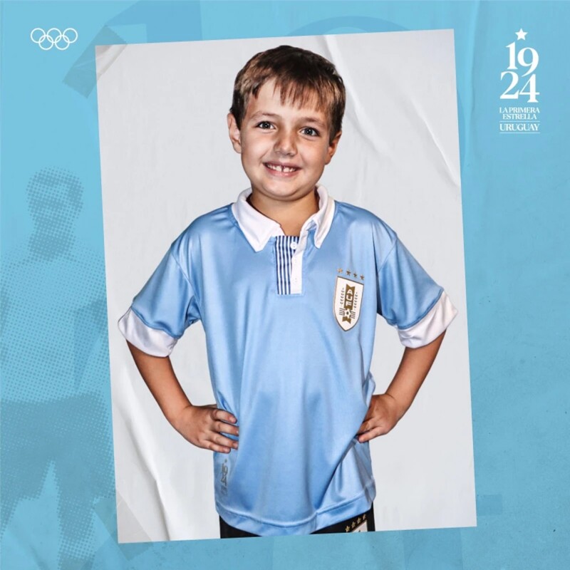 Camiseta Oficial Uruguay Celeste AUF JR CELESTE