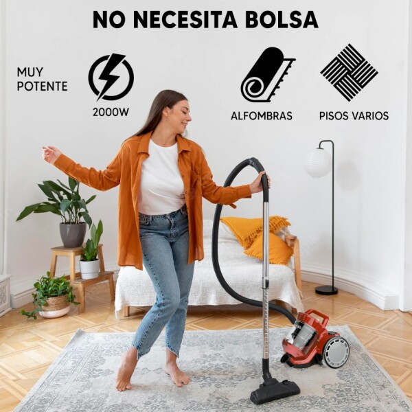 Aspiradora Sin Bolsa Microsonic Aspcc252 + Accesorios OLT ASPIRADORA MICROSONIC 2000W ASPCC252