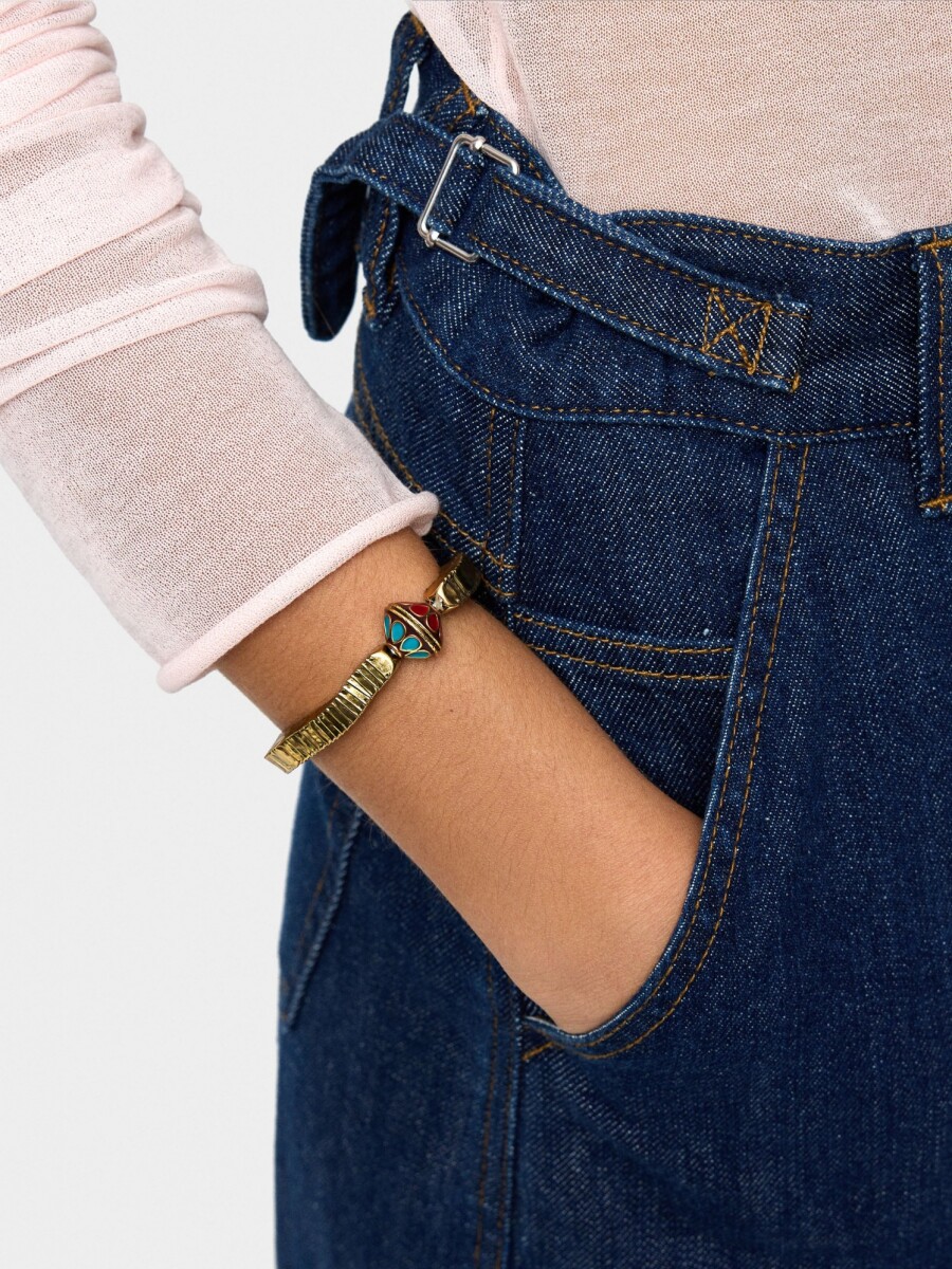 Pulsera Elástica Cuadrada Con Colgante multicolor