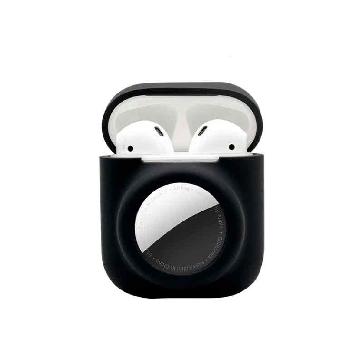 Funda Para AirPods 2 en 1 Con Soporte AirTag Black 