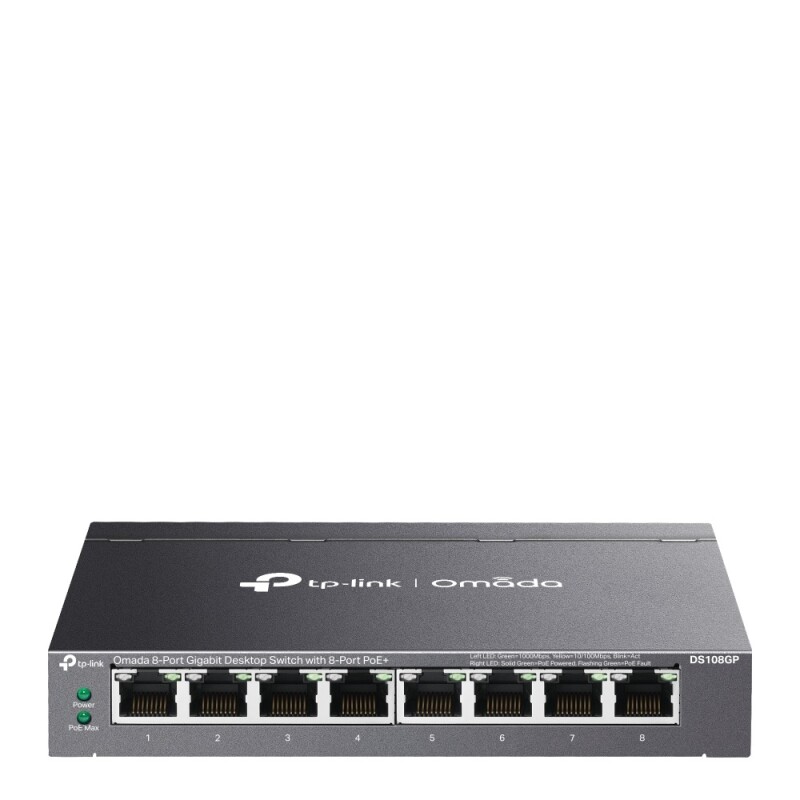 Tp-Link Switch 8-Port Omada PoE+ DS108GP Tp-Link Switch 8-Port Omada PoE+ DS108GP