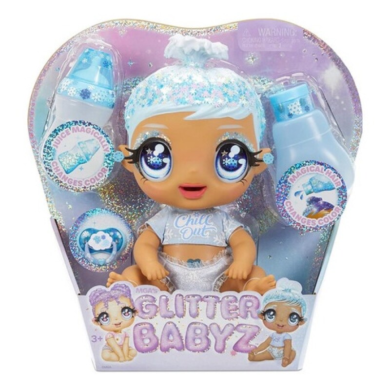 Bebote Glitter Babyz cambia de color con accesorios January Snowflake