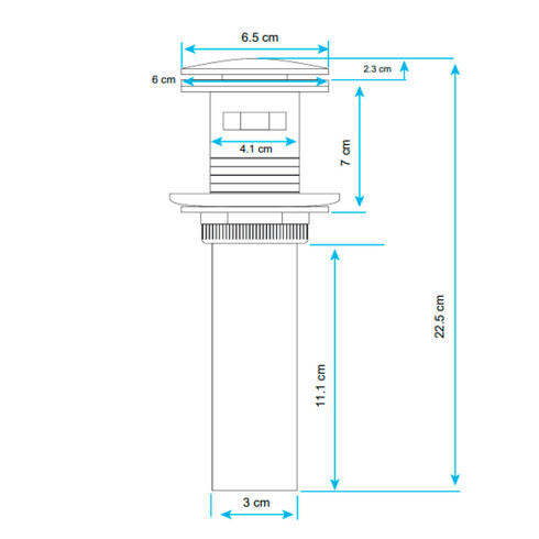 Valvula Pop Up Con Desborde Terminacion Brush Nickel 000