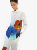 Camisa Estampada 100% Lino multicolor