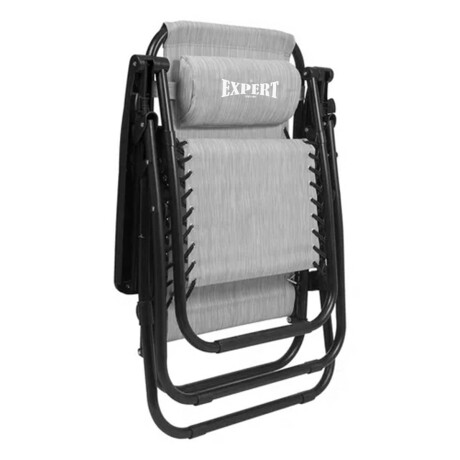 Silla Reposera Plegable C/posavaso Camping Portátil Gris