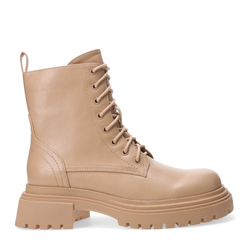 Botas de Mujer Miss Carol THAI acordonada y con cierre Tan