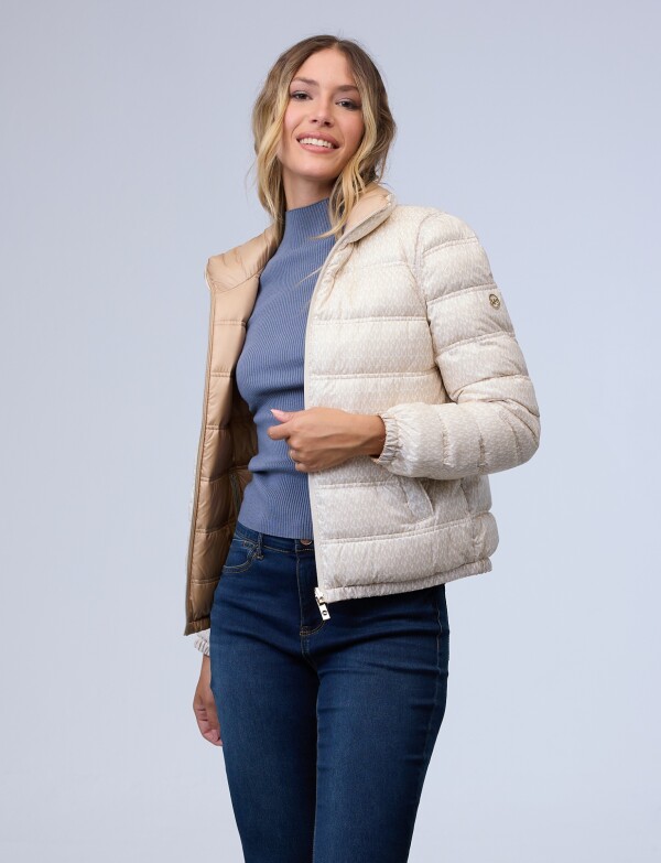 Campera Plumas Reversible BEIGE