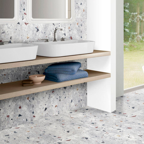 Porcelanato Gris Tipo Piedra Mate 66X66Cm Piso Pared GAMAS DE GRIS