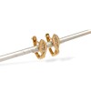 Caravanas Pez oro- Oro bajo - Zirconia - CA8099 conpiedra