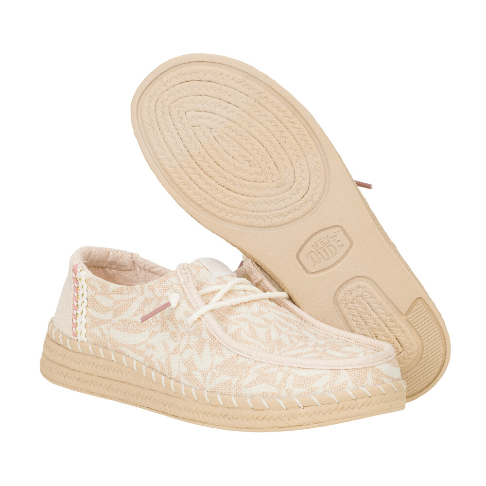 Wendy Espadrille Retro Palm - Mujer Pale Pink/White